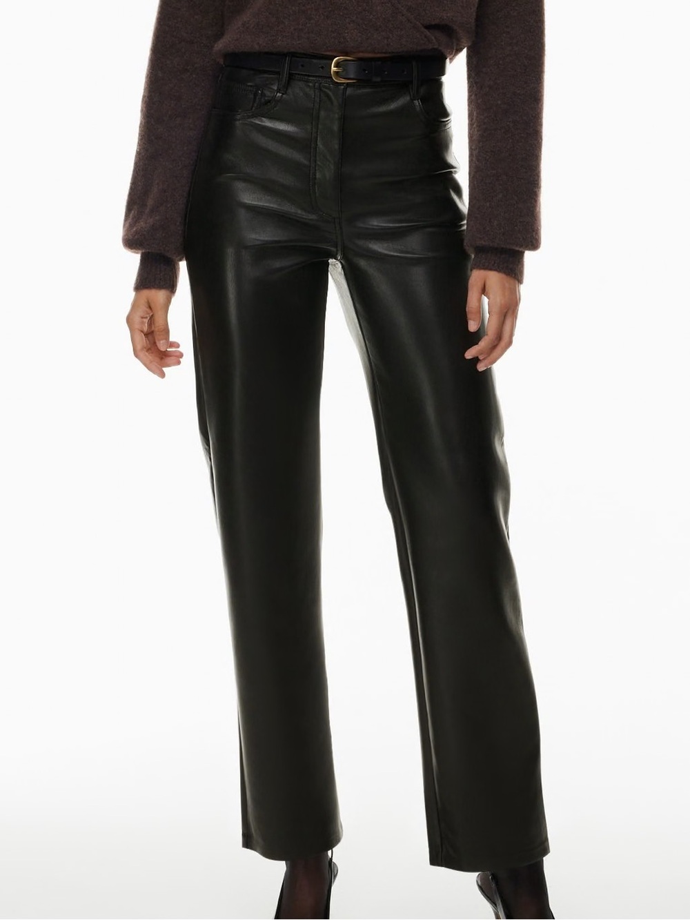 aritzia wilfred melina vegan leather pants size 2